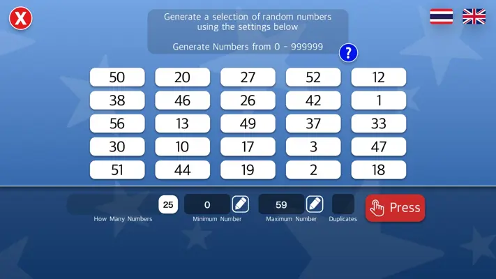 Random Number Suite android App screenshot 1